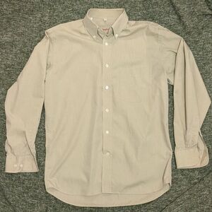 Men's Beige Button Down Shirt